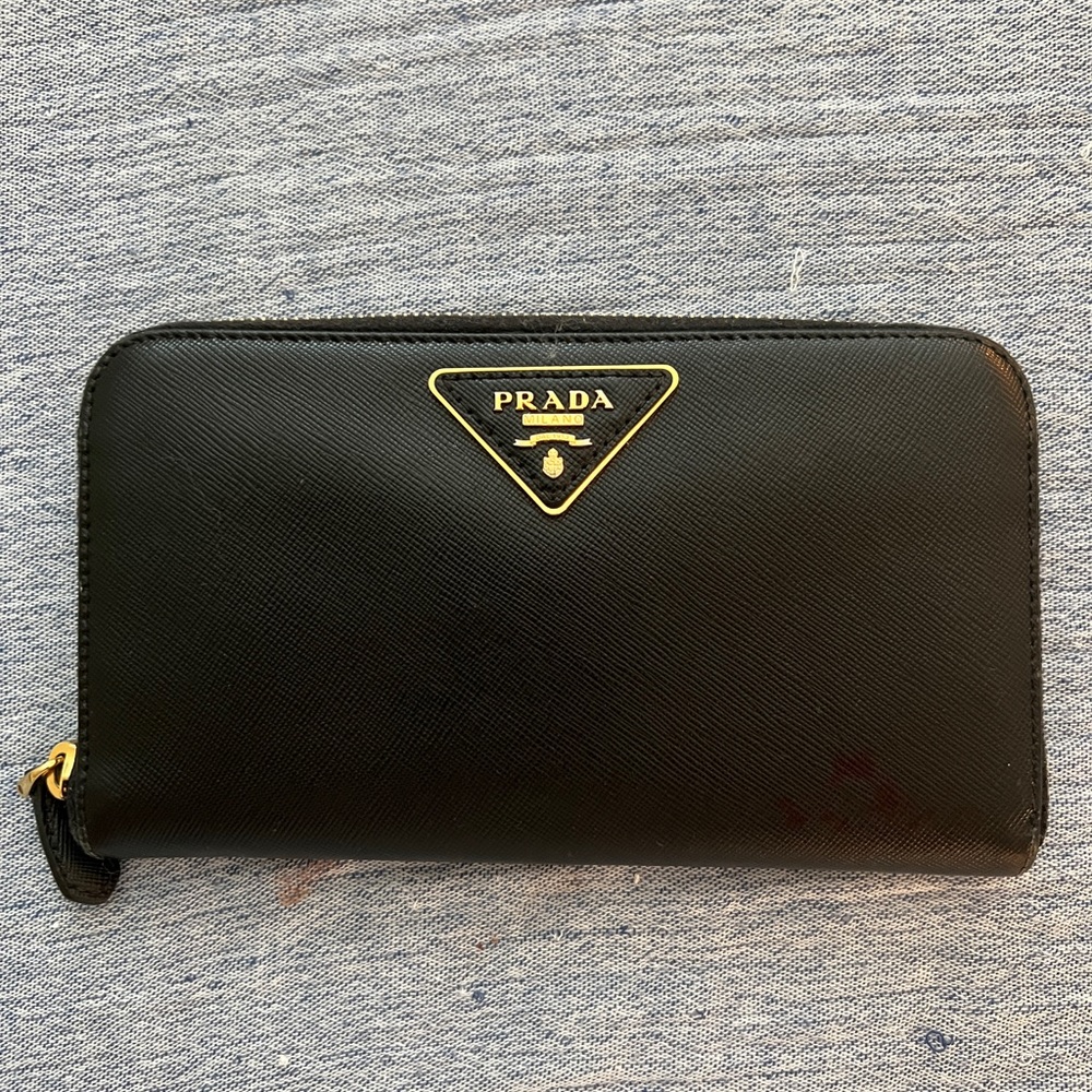 Prada zipper wallet